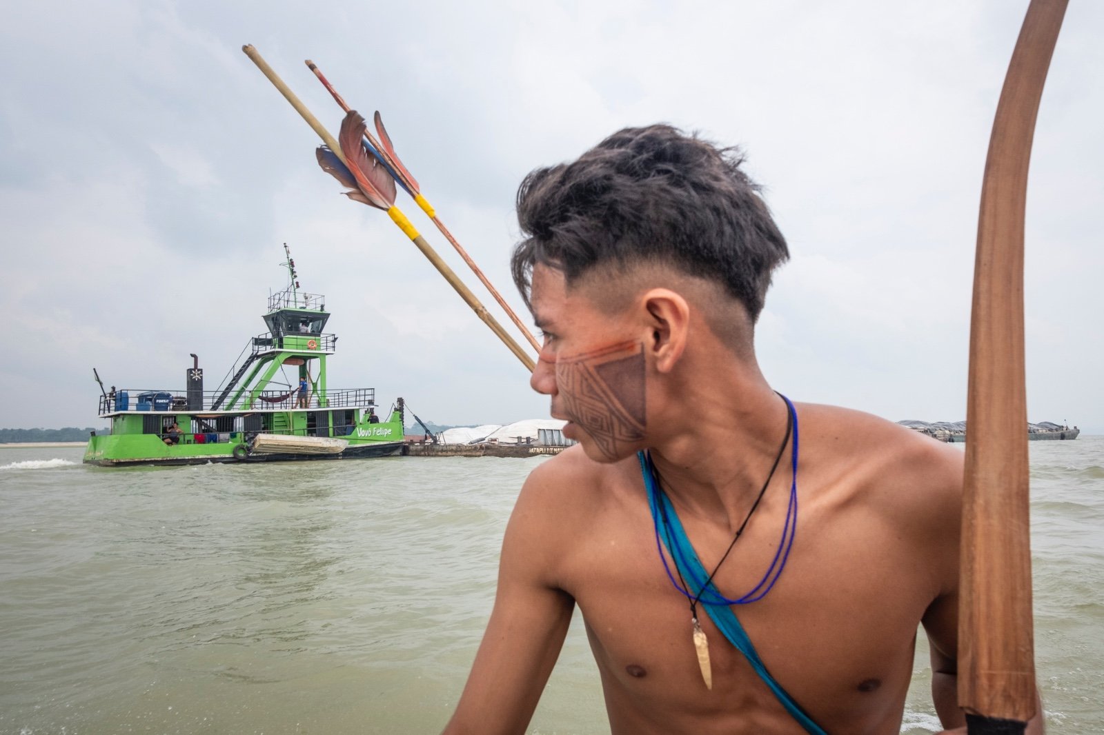 Protesto contra a ferrogrão no Rio Tapajós